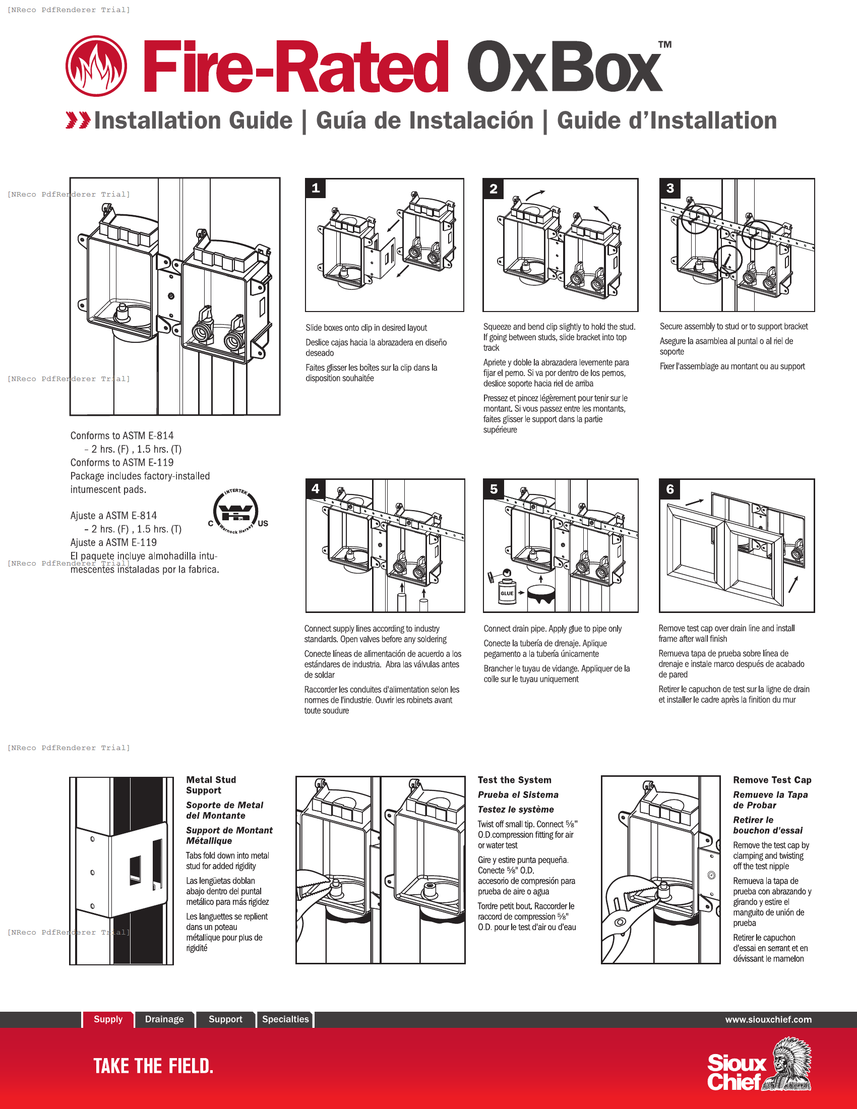696R SERIES - OXBOX FIRE-RATED LAUNDRY BOX - INSTALLATION GUIDE.PDF Technical Document